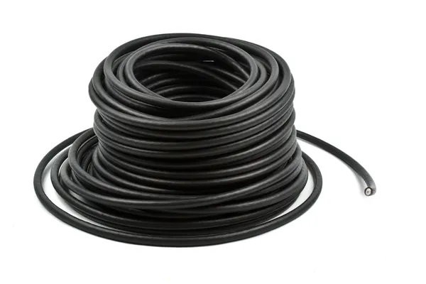 Fekete koaxiális kábel — Stock Fotó
