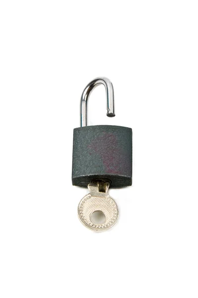 A fechadura articulada com uma chave — Fotografia de Stock