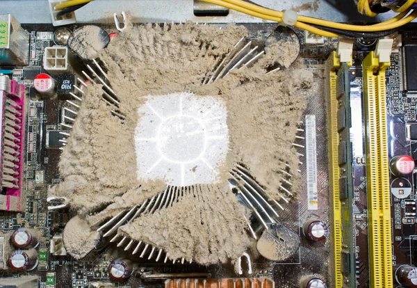 Radiatore sporco del processore — Foto Stock