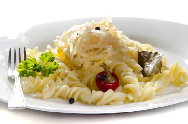 Sauerkraut with noodle — Stock Photo, Image