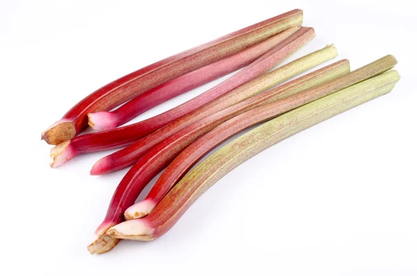 Freshly cut rhubarb from the garden — Stock Photo, Image
