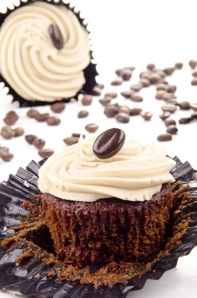Chocolate cake with dessert flavor coffee cream — Stock Photo, Image