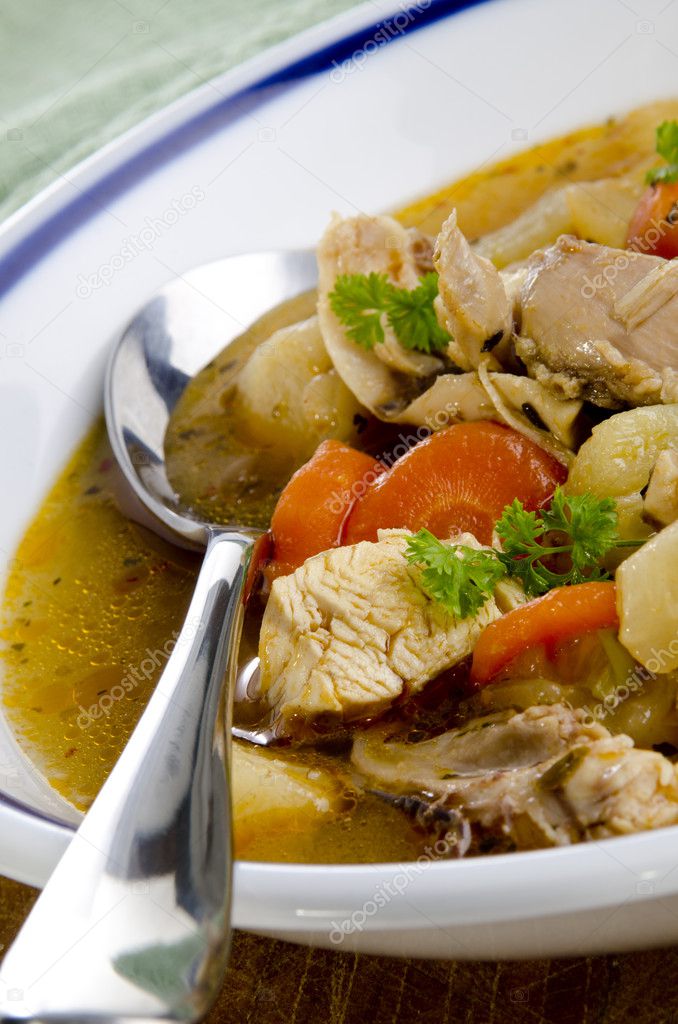 Stew with pork, carrots and potato