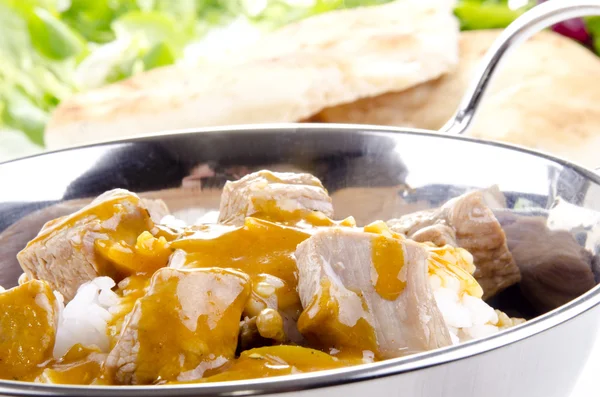 Curry rice with chicken meat — Stock Photo, Image