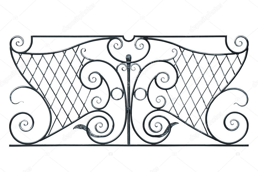 Wrought fence of the balcony, gallery.