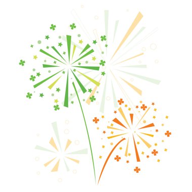 Firework in honor of st. Patrick's day clipart