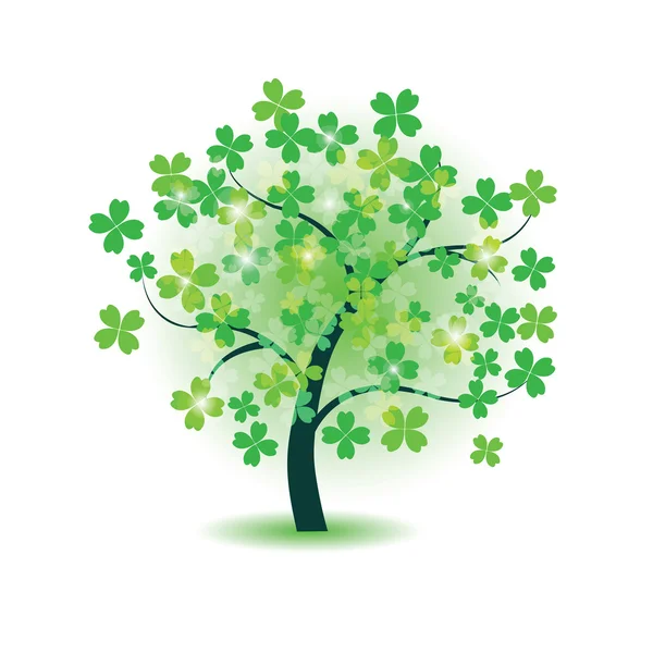 Clover träd för st. Patrick's day — Stock vektor