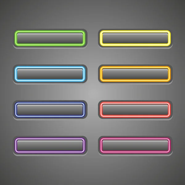Set of glowing web buttons — Stock Vector