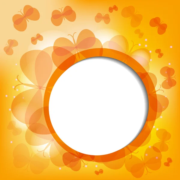 Περιλήψεων φόντο με πορτοκαλί πεταλούδες — Διανυσματικό Αρχείο