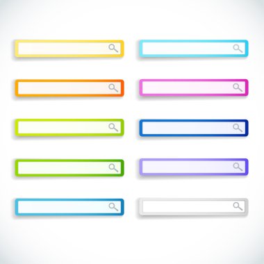 Set of color search bars