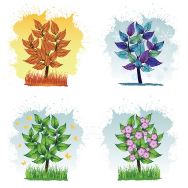 Season trees clipart