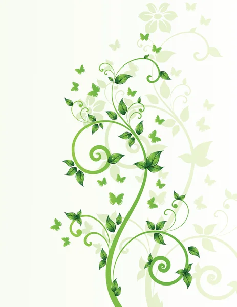 Arbre magique de printemps avec des papillons et de l'espace pour le texte — Image vectorielle