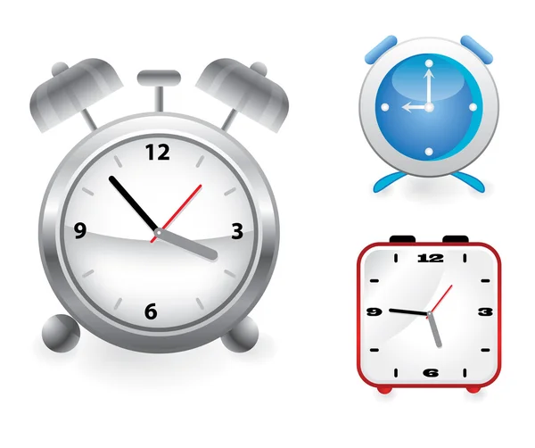 Conjunto de relojes de alarma vectorial — Vector de stock