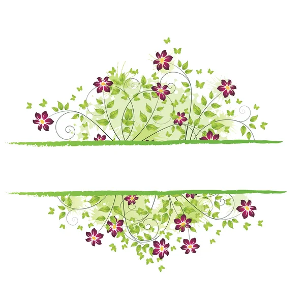 Primavera cornice floreale — Vettoriale Stock