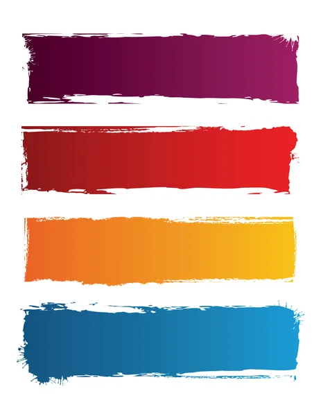 Grunge 彩色横幅，文字的空间 — 图库矢量图片