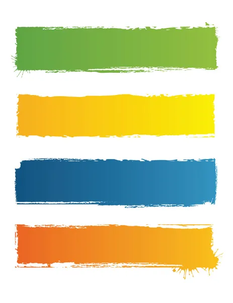 Grunge banners coloridos com espaço para texto — Vetor de Stock