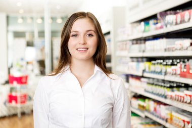 Portrait of Young Attractive Pharmacist clipart