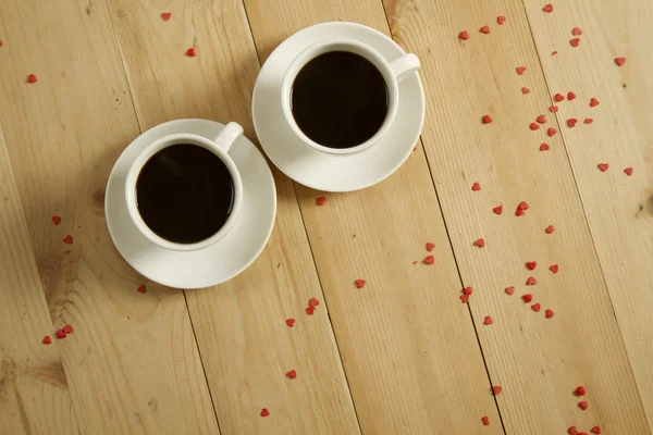 Dwie filiżanki kawy. — Zdjęcie stockowe