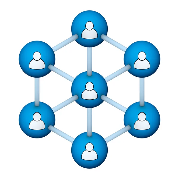 Simbolo social network — Foto Stock