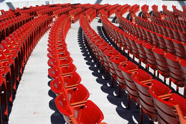 Červené sedačky — Stock fotografie