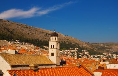 Dubrovnik'in eski şehir çatılar ve mimari