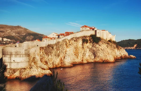 Dubrovnik régi városfal — Stock Fotó