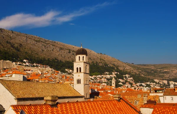 Dubrovnik régi város tetők és építészet — Stock Fotó