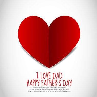 Father's Day Paper Heart clipart