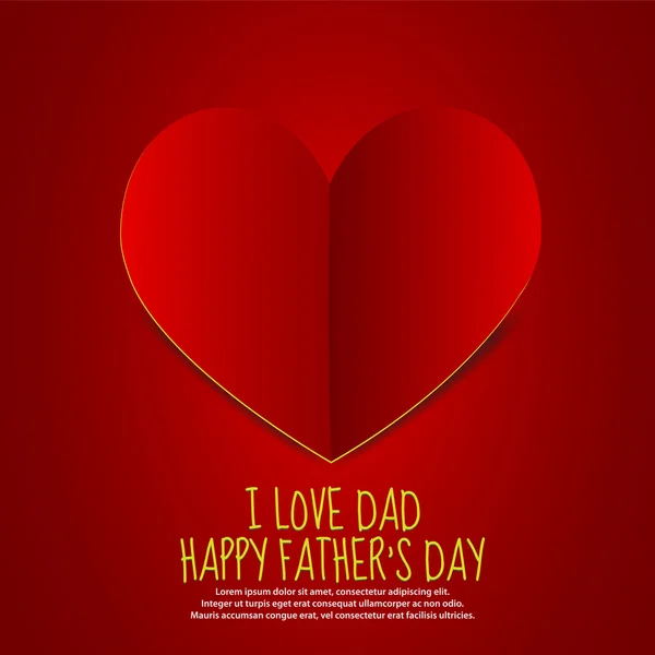 รัก พ่อ กระดาษ หัวใจ — ภาพเวกเตอร์สต็อก