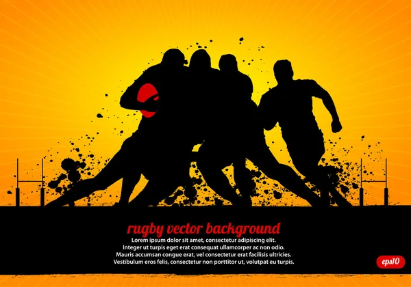 Vector de póster de rugby — Vector de stock