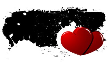 Grunge Heart vector Background clipart