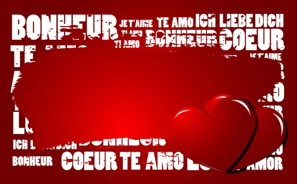 Grunge fond d'amour — Image vectorielle