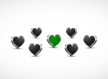 3d hearts health concept clipart