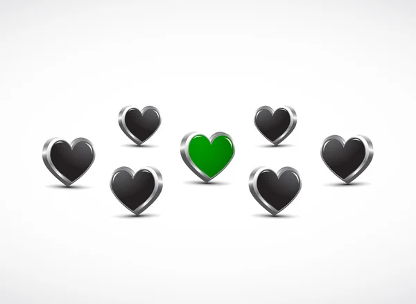 3D hjärtan hälsa koncept — Stock vektor