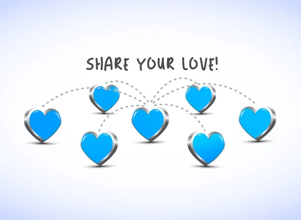 Sdílet své lásky! — Stockový vektor