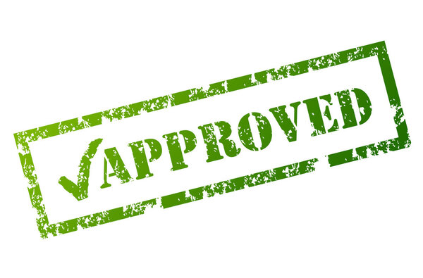 Grunge Approved stamp