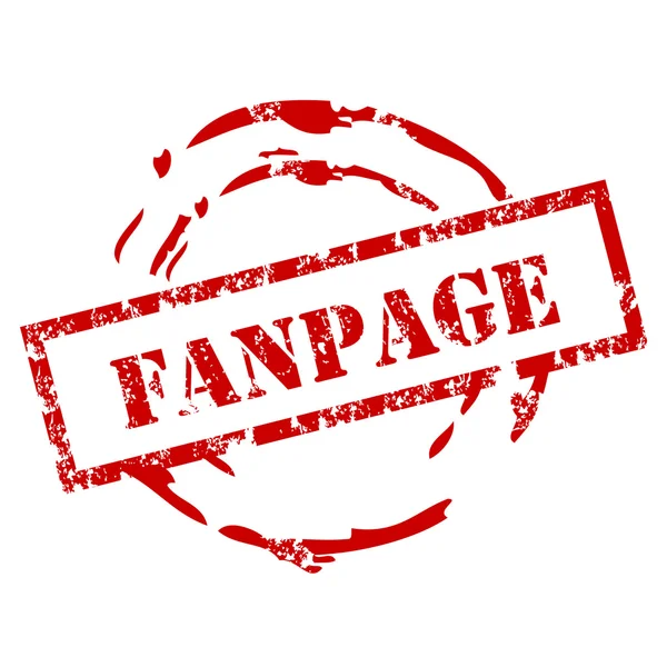Fanpage tampon caoutchouc — Image vectorielle
