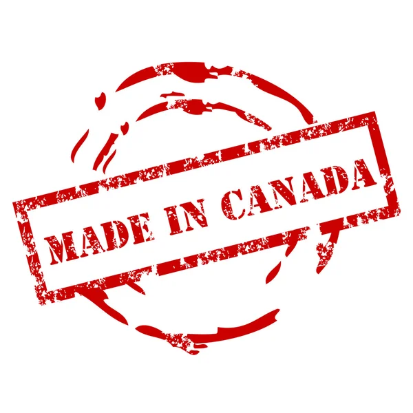 Grunge Made in Canada selo — Vetor de Stock