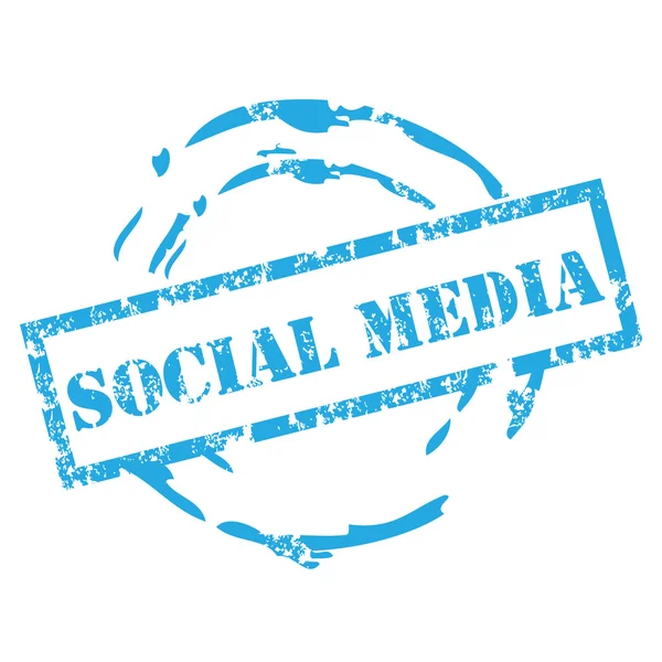 ソーシャル メディアのゴム製スタンプ — ストックベクタ