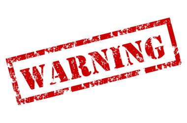 Warning rubber stamp clipart