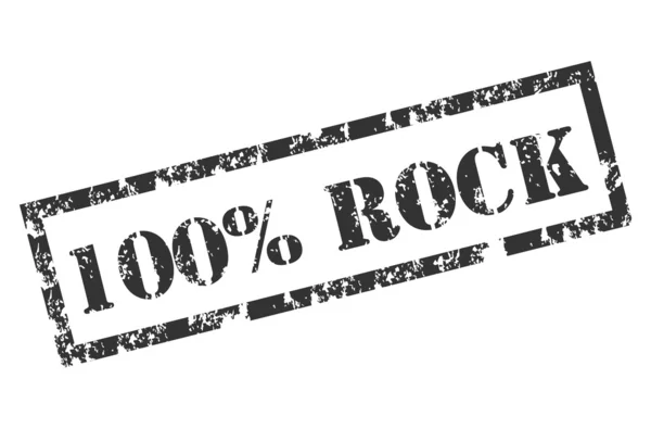 Carimbo de rocha 100% — Vetor de Stock