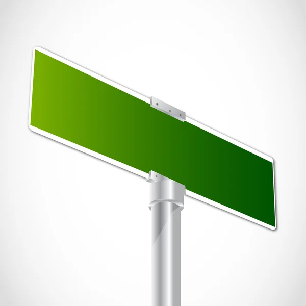 Signo verde en blanco — Vector de stock