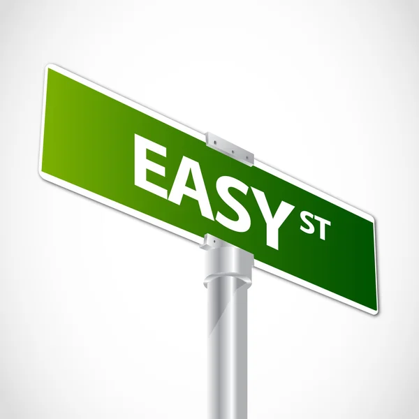 Easy Street segno — Vettoriale Stock