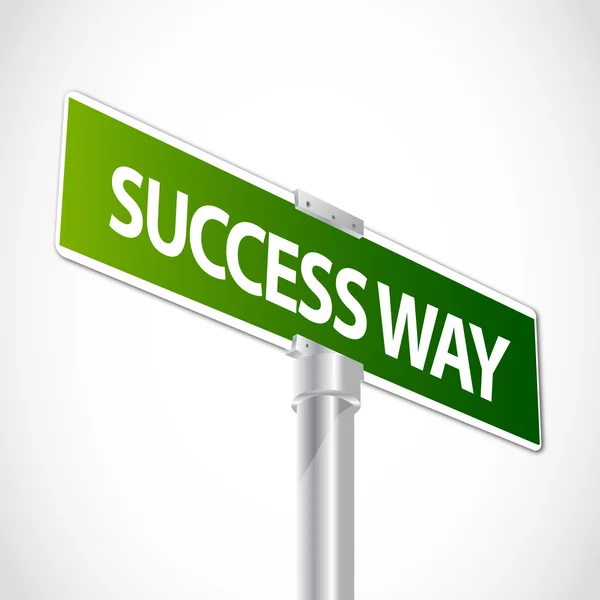 Success Way Sign — Stock Vector