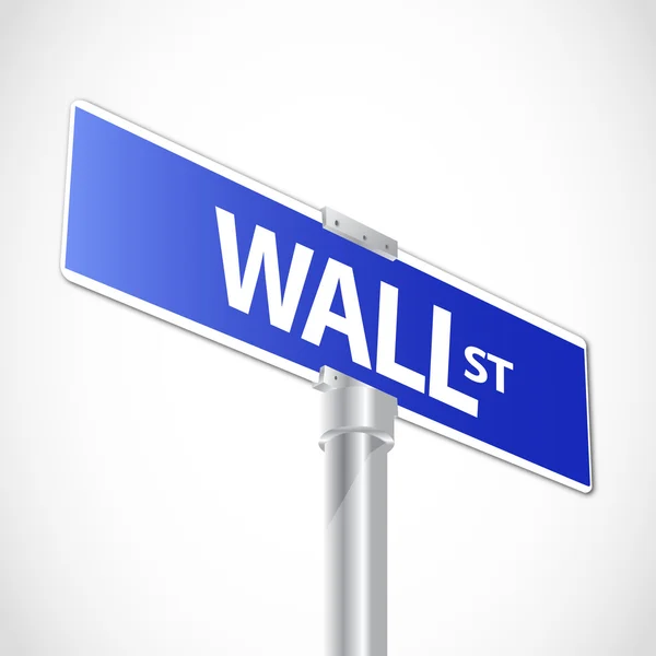 Wall street sign — Stock Vector