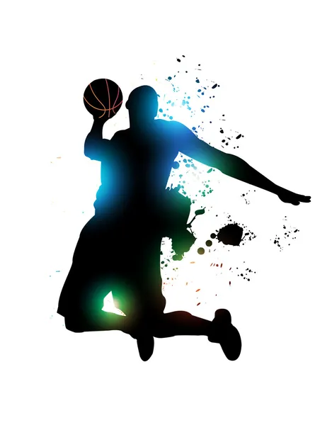 Jogador de basquete abstrato — Vetor de Stock