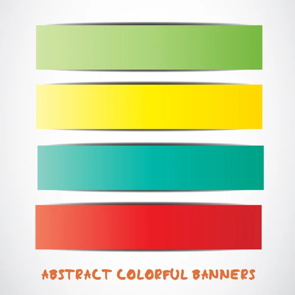 Set de etiquetas de papel colorido — Vector de stock