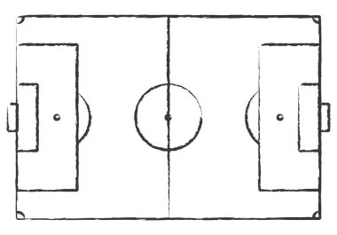 el çekilmiş grunge futbol sahası