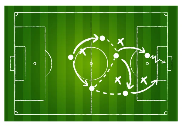 Stratégie de jeu de football — Image vectorielle