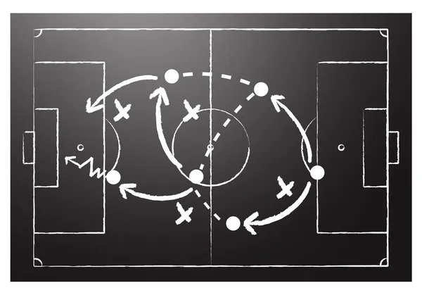 Fotbalové formace taktiky — Stockový vektor
